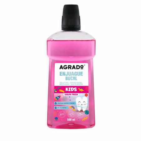 Enxaguante bucal infantil Agrado sabor morango, 500ml