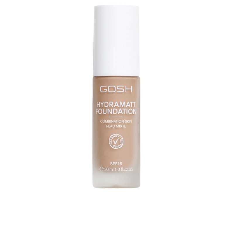 HYDRAMATT base de maquillaje SPF15 012 medium dark neutral 30 ml by GOSH for Unisex