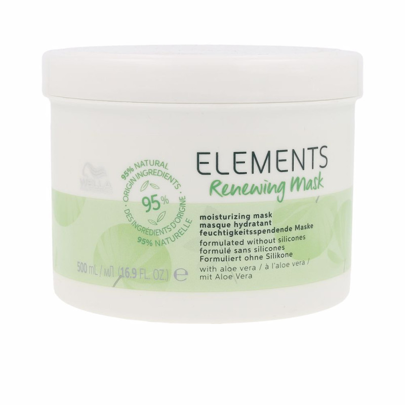 ELEMENTS Mascarilla Hidratante Renovadora Sin Siliconas Todo tipo de Cabellos 500 ml by WELLA PROFESSIONALS for Unisex
