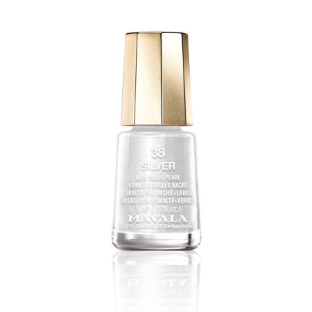 NAIL COLOR 38 silver by MAVALA for Unisex