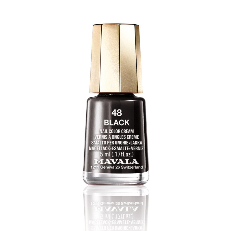 NAIL COLOR 48 black by MAVALA for Unisex