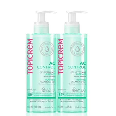 AC gel limpiador purificante pack 2 x 400 ml by TOPICREM for Unisex