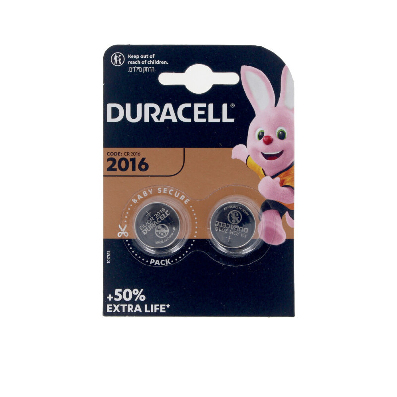 DURACELL BOTON LITIO 3V 2016 DL/CR2016 pilas pack x 2 u by DURACELL for Unisex