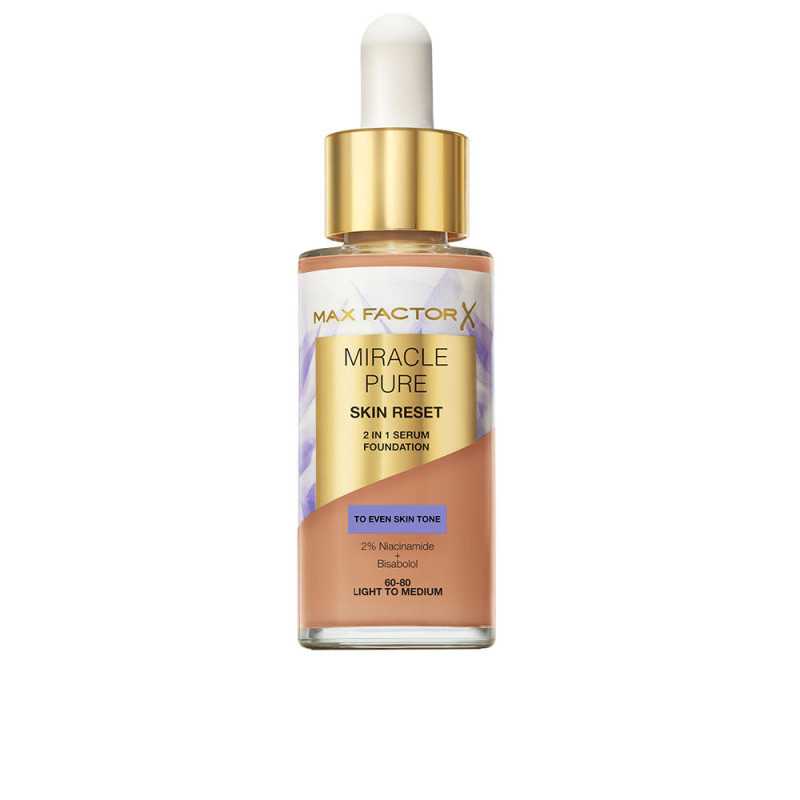 MIRACLE PURE serum con color 60 80 Light to Medium 30 ml by MAX FACTOR for Unisex MIRACLE PURE serum con color 60 80 Light to Medium 30 ml by MAX FACTOR for Unisex