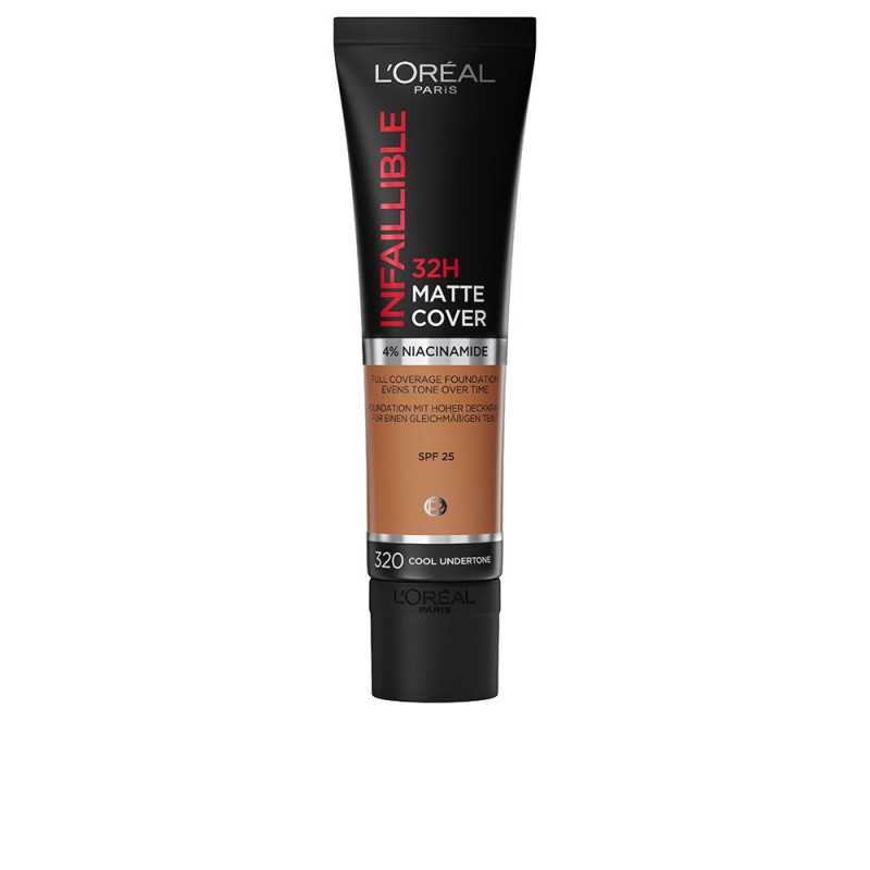 INFAILLIBLE 32H matte cover foundation 320 Cool Undertone 30 ml by L OREAL PARIS for Unisex INFAILLIBLE 32H matte cover foundation 320 Cool Undertone 30 ml by L OREAL PARIS for Unisex