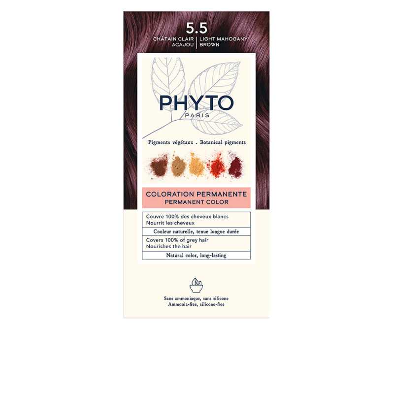 PHYTOCOLOR 55 Castano Claro Caoba 4 u by PHYTO for Unisex