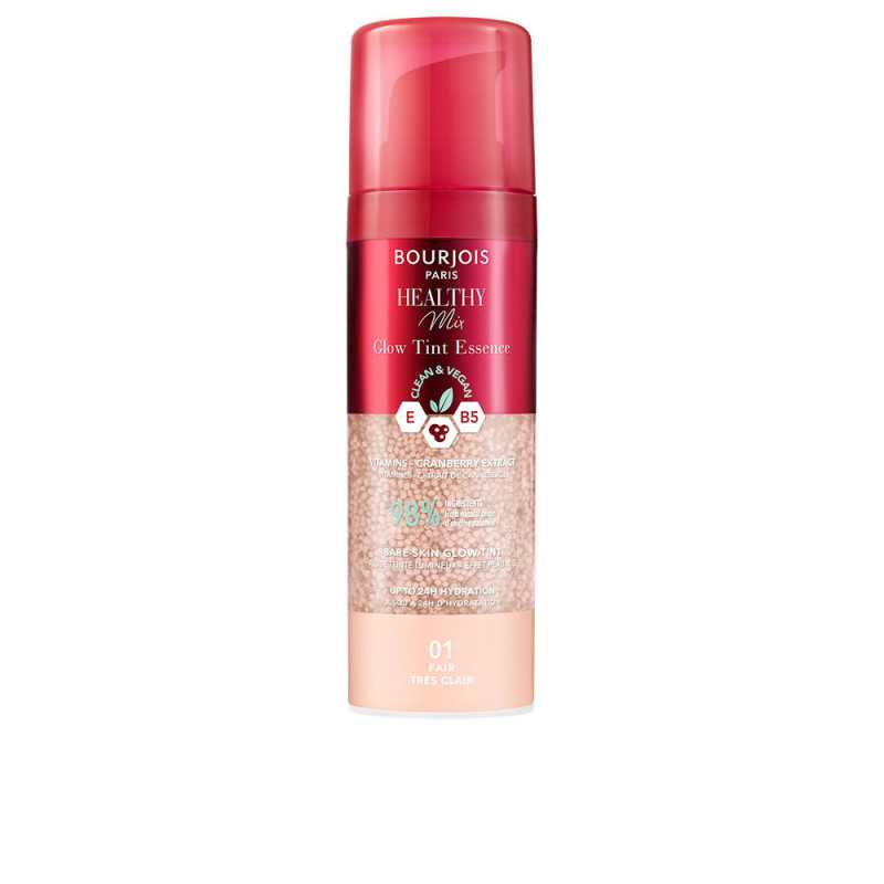 HEALTHY MIX GLOW TINT ESSENCE base de maquillaje 01 Fair 30 ml by BOURJOIS for Unisex HEALTHY MIX GLOW TINT ESSENCE base de maquillaje 01 Fair 30 ml by BOURJOIS for Unisex