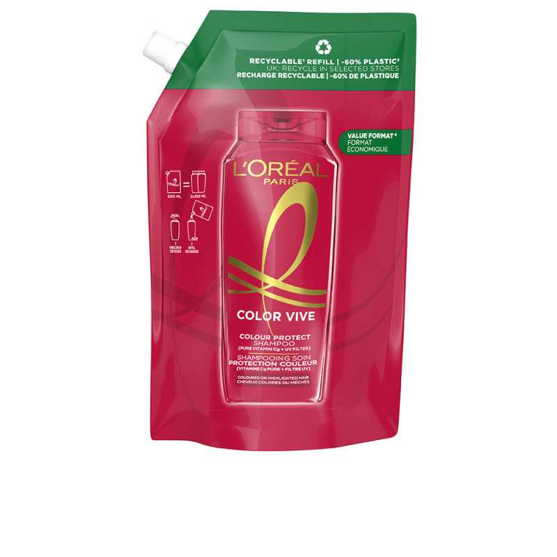 ELVIVE COLOR-VIVE champú protector recarga eco pack 500 ml by L'ORÉAL PARIS for Unisex ELVIVE COLOR-VIVE champú protector recarga eco pack 500 ml by L'ORÉAL PARIS for Unisex