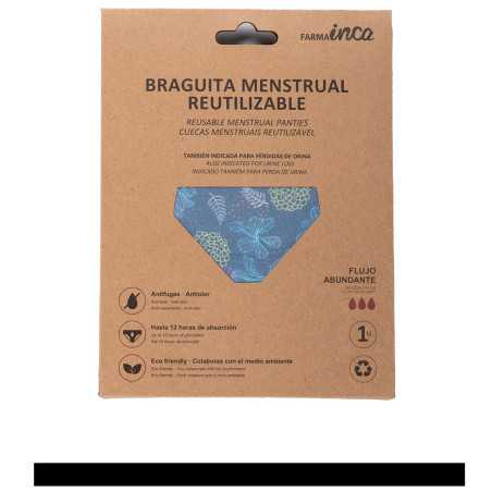 BRAGUITA MENSTRUAL absorcion super azul talla XS 1 u by INCA for Woman