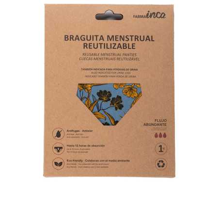 BRAGUITA MENSTRUAL absorcion super flores amarillas talla XS 1 u by INCA for Woman