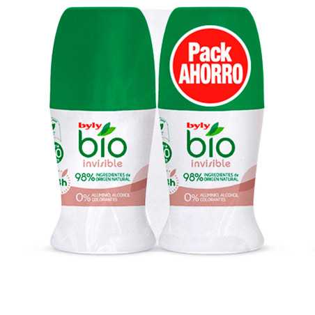 BIO NATURAL 0% INVISIBLE DEO ROLL-ON LOTE 2 x 50 ml by BYLY for Unisex