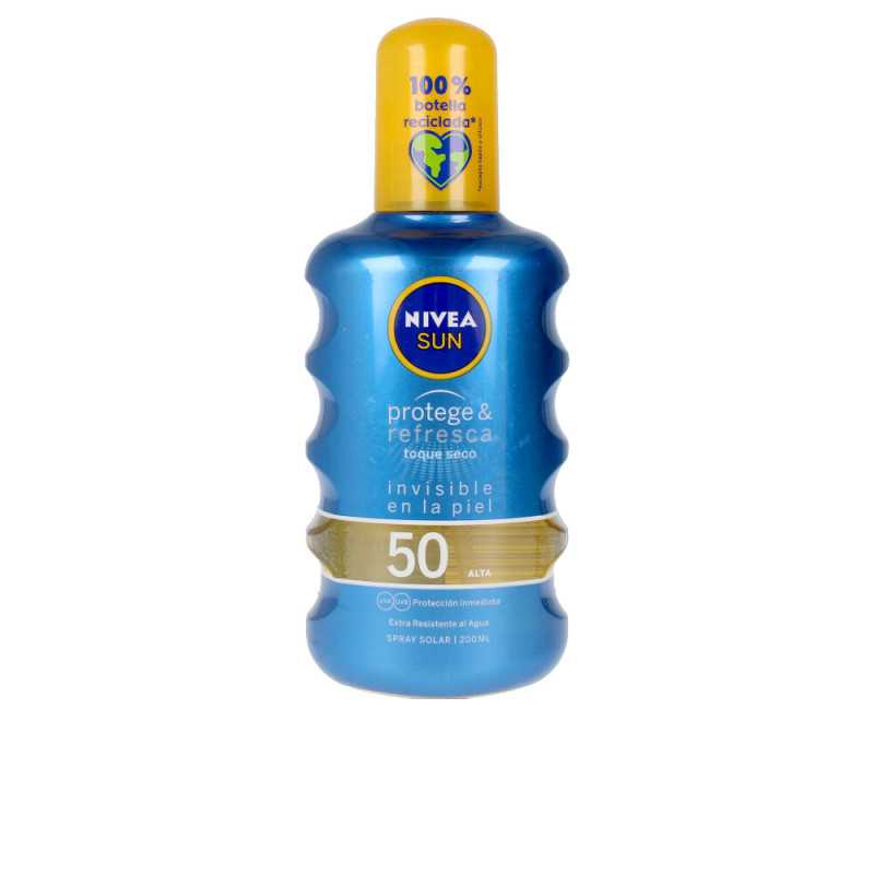 SUN PROTEGE&REFRESCA spray solar seco SPF50 200 ml by NIVEA for Unisex SUN PROTEGE&REFRESCA spray solar seco SPF50 200 ml by NIVEA for Unisex