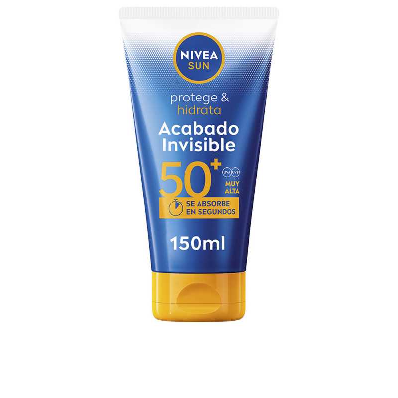 SUN PROTEGE & HIDRATA loción solar acabado invisible SPF50+ 150 ml by NIVEA for Unisex SUN PROTEGE & HIDRATA loción solar acabado invisible SPF50+ 150 ml by NIVEA for Unisex