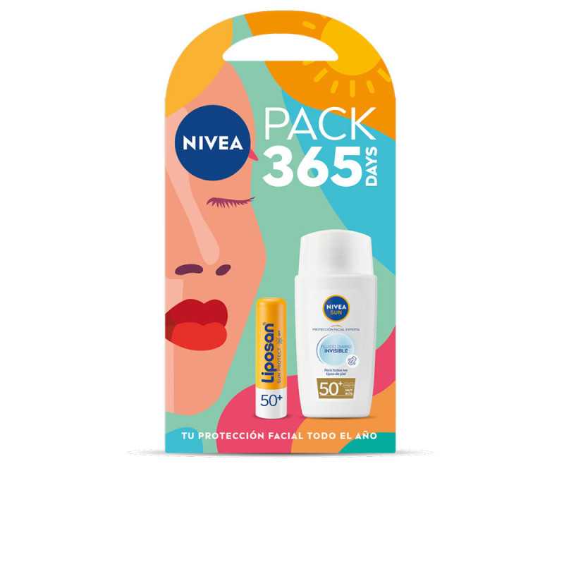 SUN FLUIDO INVISIBLE DIARIO SPF50 + LIPOSAN SPF50 PACK 2 pz by NIVEA for Unisex SUN FLUIDO INVISIBLE DIARIO SPF50 + LIPOSAN SPF50 PACK 2 pz by NIVEA for Unisex