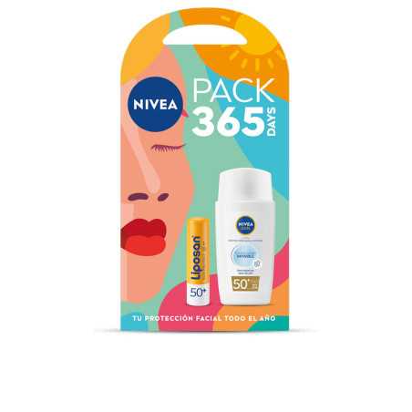 SUN FLUIDO INVISIBLE DIARIO SPF50 + LIPOSAN SPF50 PACK 2 pz by NIVEA for Unisex