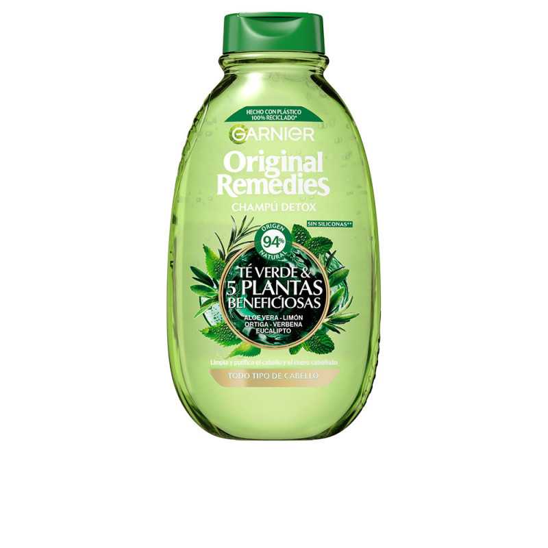 ORIGINAL REMEDIES champú té verde y 5 plantas beneficiosas 400 ml by GARNIER for Unisex ORIGINAL REMEDIES champú té verde y 5 plantas beneficiosas 400 ml by GARNIER for Unisex