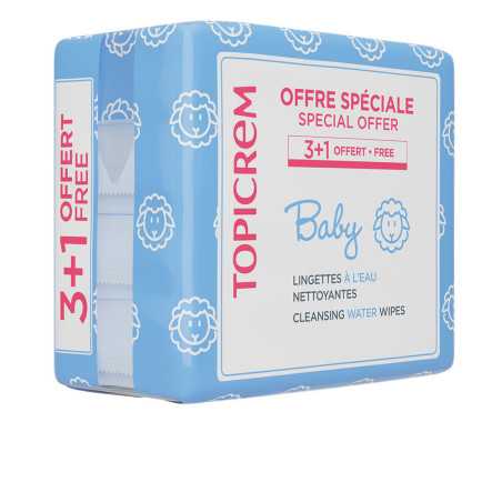 BABY toallitas limpiadoras al agua pack 4 x 60 u by TOPICREM for Unisex