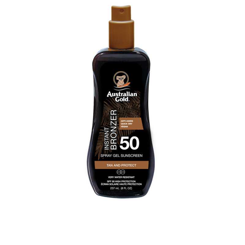 SUNSCREEN SPF50 spray gel with instant bronzer 237 ml by AUSTRALIAN GOLD for Unisex SUNSCREEN SPF50 spray gel with instant bronzer 237 ml by AUSTRALIAN GOLD for Unisex
