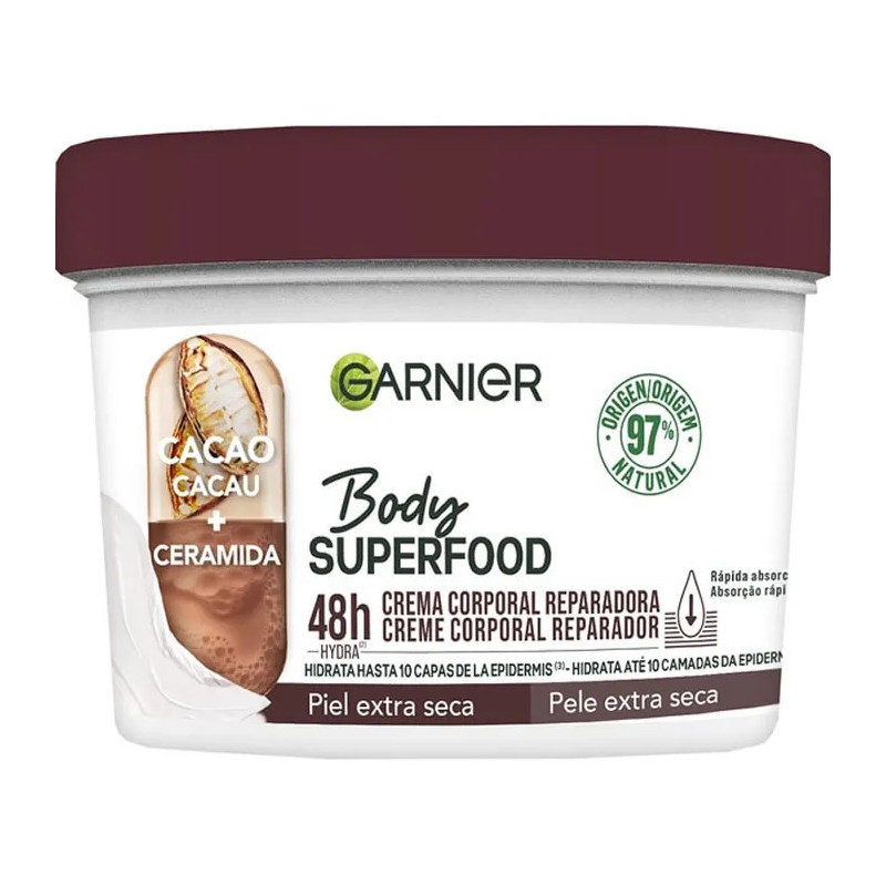 Crème corporelle réparatrice Garnier Body Superfood au cacao 380 ml