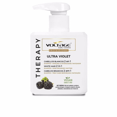 THERAPY ULTRA VIOLET cabellos blancos 2 en 1 champú-mascarilla 500 ml by VOLTAGE COSMETICS for Unisex