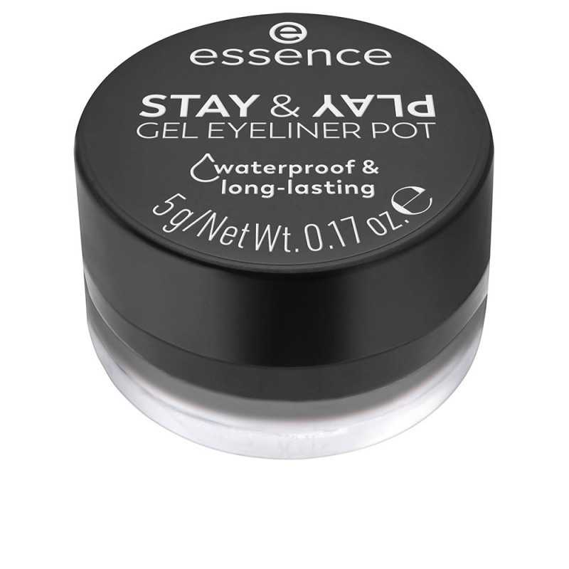 STAY PLAY eyeliner gel en tarro 01 Black 5 gr by ESSENCE for Unisex STAY PLAY eyeliner gel en tarro 01 Black 5 gr by ESSENCE for Unisex