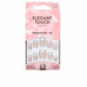 FRENCH pink nails with glue square 126 S 24 u by ELEGANT TOUCH for Unisex