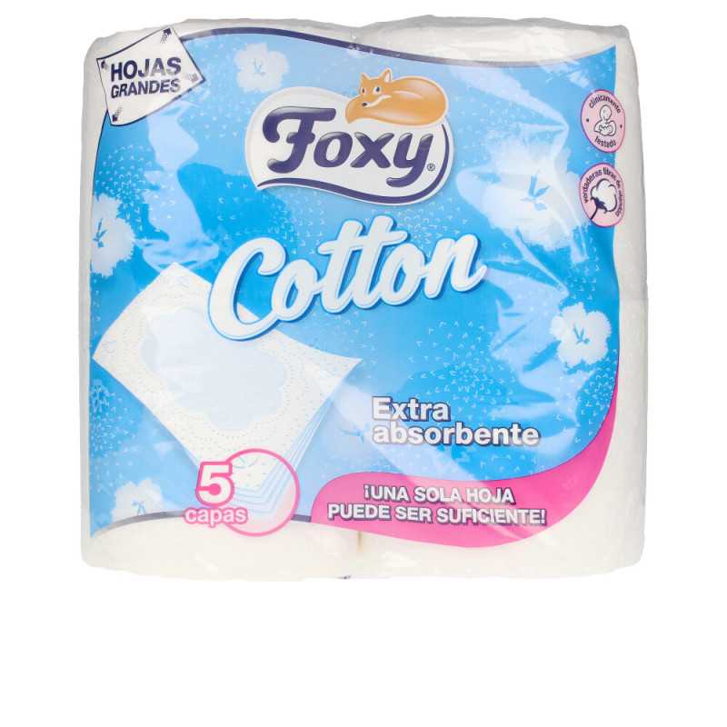 COTTON papel higiénico 5 capas 4 rollos by FOXY for Unisex COTTON papel higiénico 5 capas 4 rollos by FOXY for Unisex