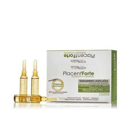 PLACENT FORTE tratamiento anticaída ampollas 36 u by SESIOM WORLD for Unisex