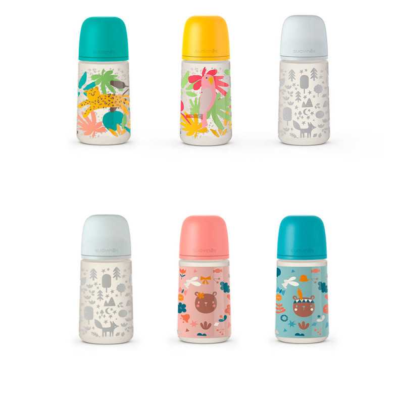 PRINTS biberón tetina fisiológica M 270 ml by SUAVINEX for Unisex PRINTS biberón tetina fisiológica M 270 ml by SUAVINEX for Unisex