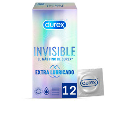 INVISIBLE extra lubricado preservativos 12 u by DUREX for Man