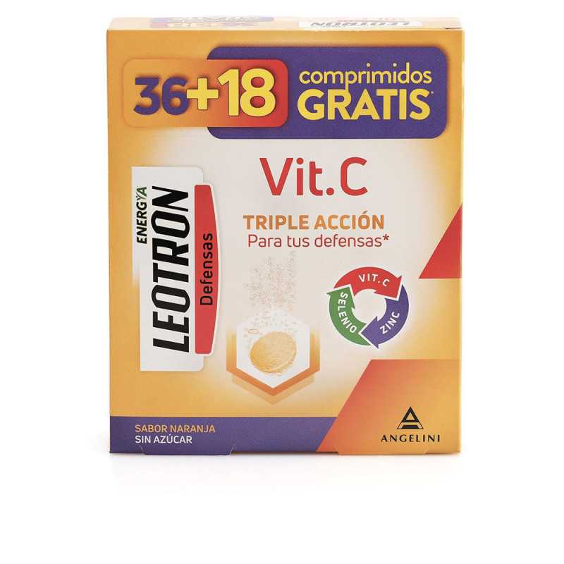 VITAMINA C triple accion comprimidos efervescentes 36 18 de regalo Naranja 54 u by LEOTRON for Unisex VITAMINA C triple accion comprimidos efervescentes 36 18 de regalo Naranja 54 u by LEOTRON for Unisex