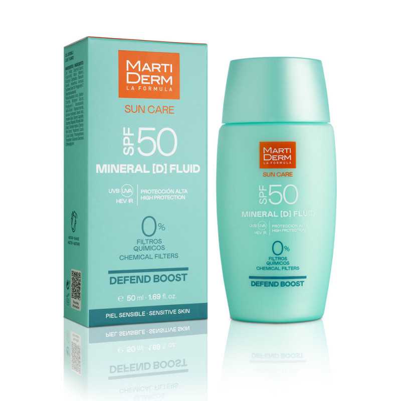 SUN CARE MINERAL [D] protector solar fluido SPF50 50 ml by MARTIDERM for Unisex