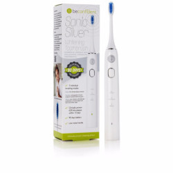 SONIC SILVER electric whitening toothbrush white silver 1 u by BECONFIDENT for Unisex