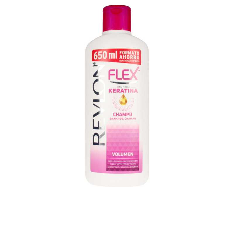 FLEX KERATIN shampoo volume thin hair 650 ml by REVLON MASS MARKET for Unisex