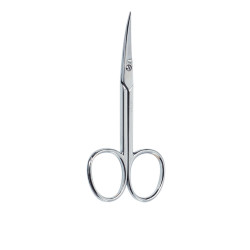 TIJERAS manicura pieles curva cromada 1 pz by BETER for Unisex
