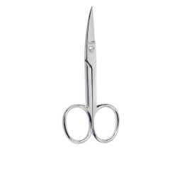 TIJERAS manicura uñas curva cromada 1 pz by BETER for Unisex