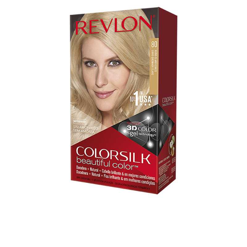 COLORSILK tinte 80 rubio claro cenizo 1 u by REVLON MASS MARKET for Woman COLORSILK tinte 80 rubio claro cenizo 1 u by REVLON MASS MARKET for Woman