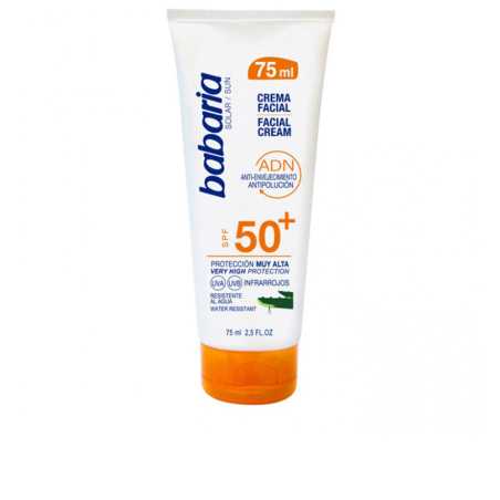 SOLAR ADN crema solar facial aloe vera SPF50+ 75 ml by BABARIA for Unisex