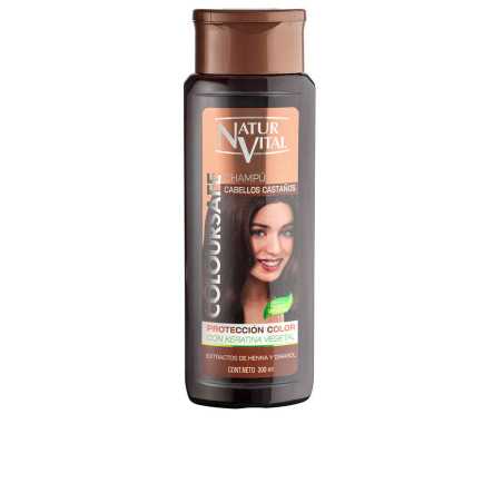 CHAMPÚ COLOR castaño 300 ml by NATUR VITAL for Unisex