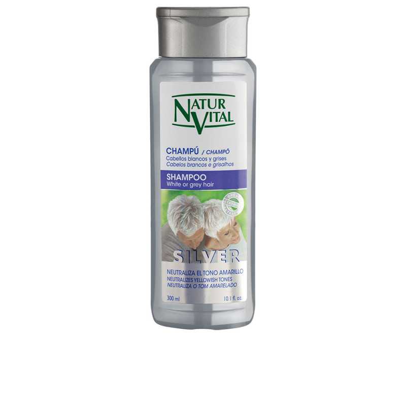 CHAMPÚ SILVER cabello blanco y gris 300 ml by NATUR VITAL for Unisex CHAMPÚ SILVER cabello blanco y gris 300 ml by NATUR VITAL for Unisex