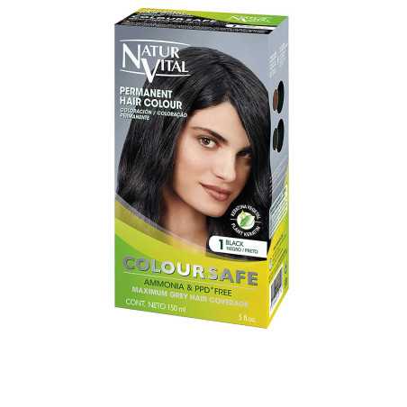 COLOURSAFE tinte permanente 1 negro by NATUR VITAL for Unisex