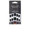 CORE COLOUR nails with glue squoval midnight black 24 u by ELEGANT TOUCH for Unisex
