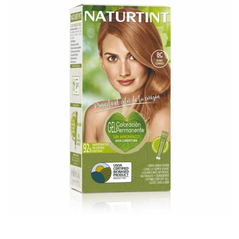 NATURTINT tinte sin amoniaco 8C Rubio Cobrizo 170 ml by NATURTINT for Unisex NATURTINT tinte sin amoniaco 8C Rubio Cobrizo 170 ml by NATURTINT for Unisex