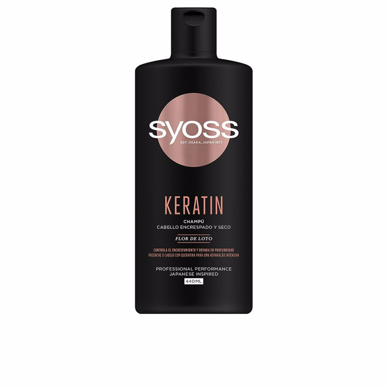 KERATIN champú cabello encrespado y seco 440 ml by SYOSS for Unisex