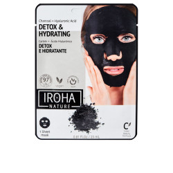 DETOX CHARCOAL BLACK tissue facial mask 1use 1 u by IROHA for Woman