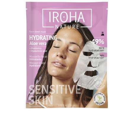 TISSUE MASK moisturizing aloe + green tea + ginseng + HA 1 u by IROHA for Woman