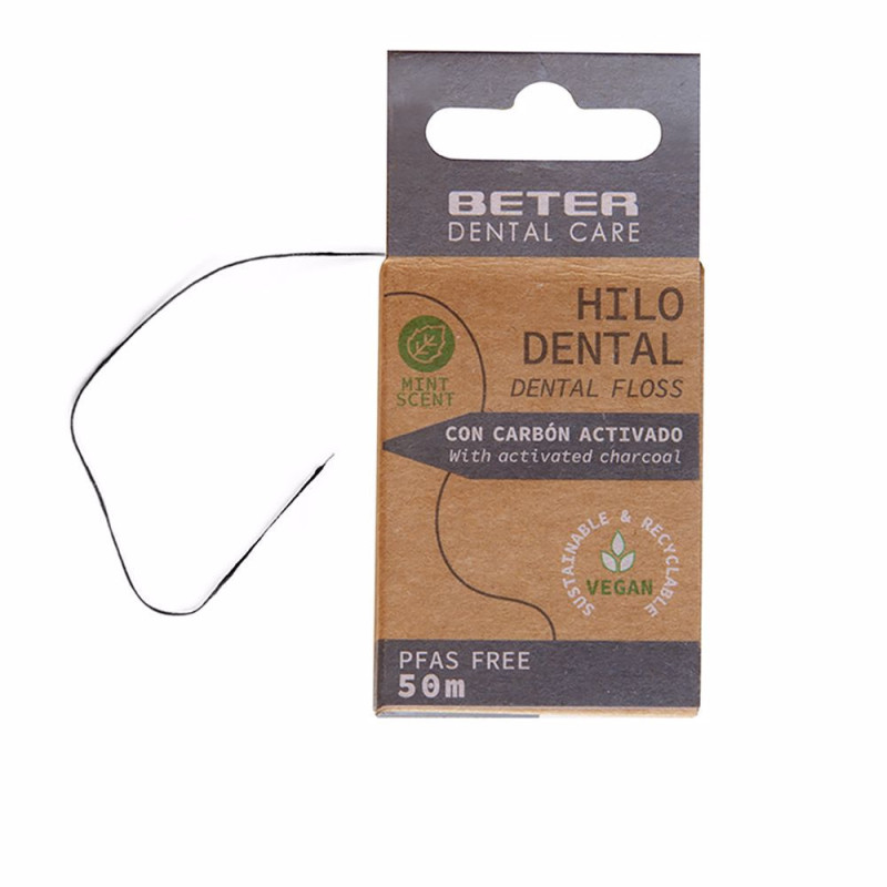 HILO DENTAL carbón activado 50 m 1 u by BETER for Unisex