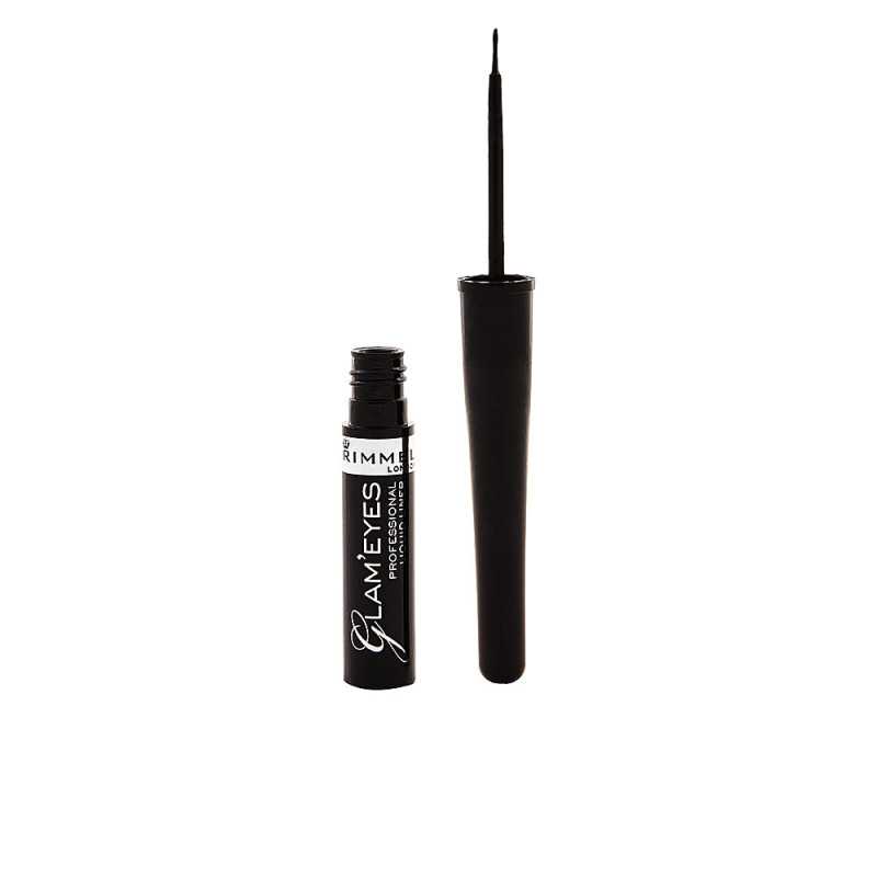 GLAM EYES PROFESSIONAL liquid eye liner 001 black by RIMMEL LONDON for Unisex GLAM EYES PROFESSIONAL liquid eye liner 001 black by RIMMEL LONDON for Unisex