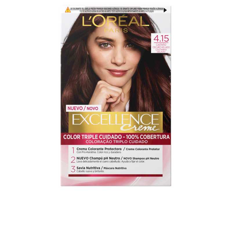 EXCELLENCE creme tinte 415 castano oscuro helado by L OREAL PARIS for Unisex EXCELLENCE creme tinte 415 castano oscuro helado by L OREAL PARIS for Unisex