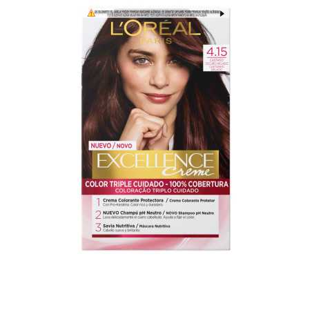 EXCELLENCE creme tinte 415 castano oscuro helado by L OREAL PARIS for Unisex